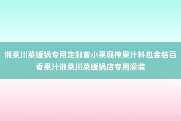 湘菜川菜暖锅专用定制曾小果现榨果汁料包金桔百香果汁湘菜川菜暖锅店专用灌装