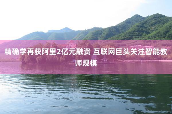精确学再获阿里2亿元融资 互联网巨头关注智能教师规模