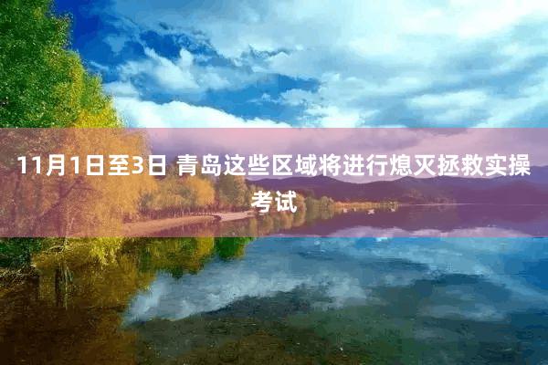 11月1日至3日 青岛这些区域将进行熄灭拯救实操考试
