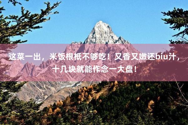 这菜一出，米饭根柢不够吃！又香又嫩还biu汁，十几块就能作念一大盘！