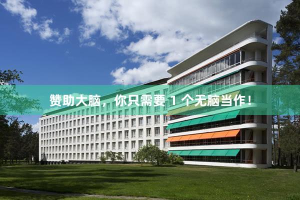 赞助大脑，你只需要 1 个无脑当作！