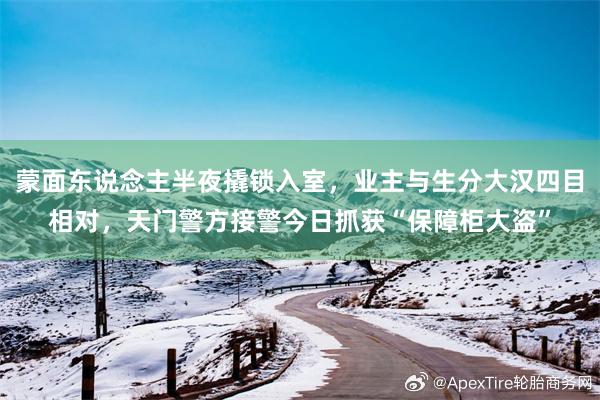 蒙面东说念主半夜撬锁入室，业主与生分大汉四目相对，天门警方接警今日抓获“保障柜大盗”